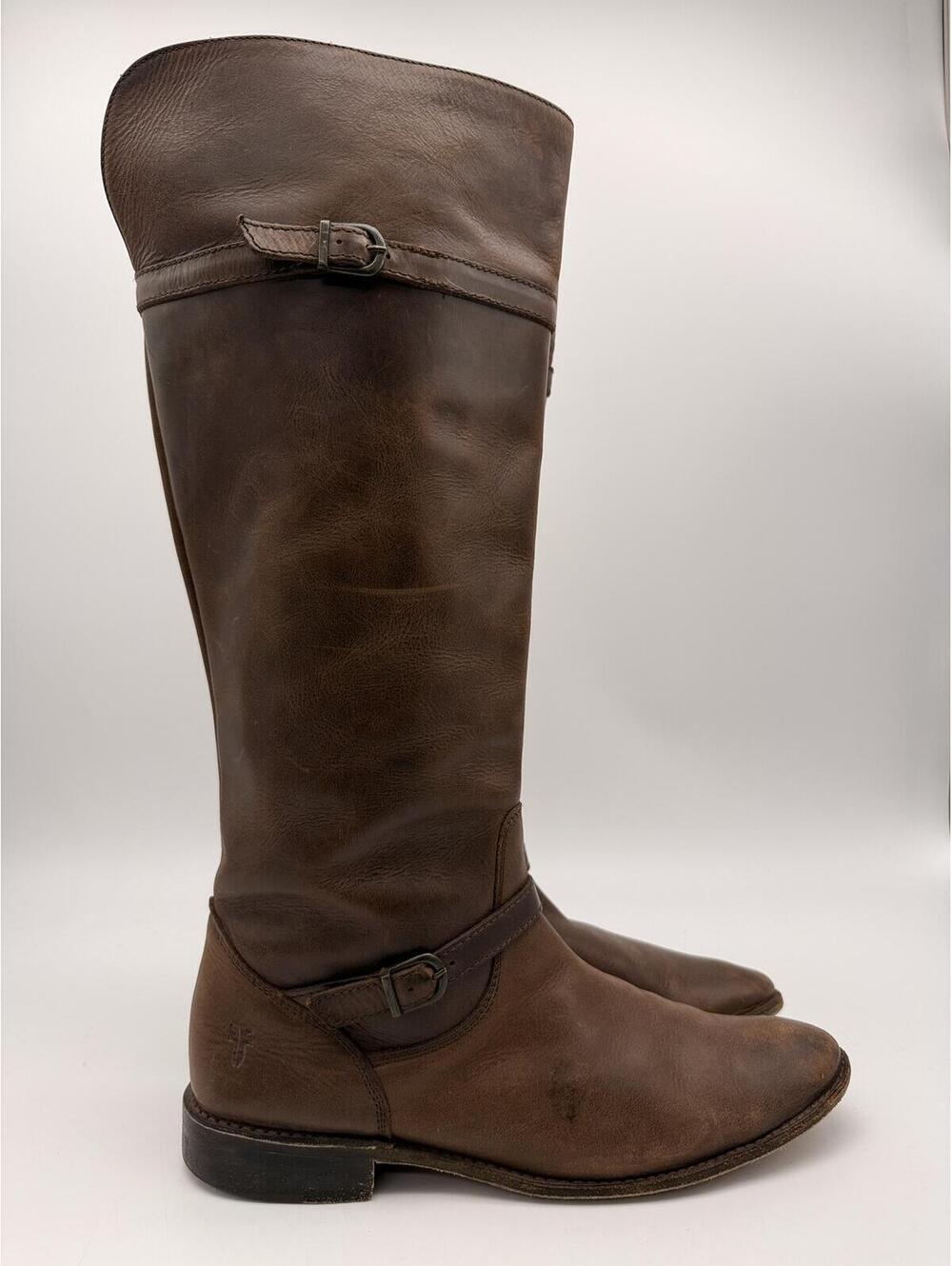 Frye Paige Tall Riding Boot Women's Knee High Leather Brown Size 10
